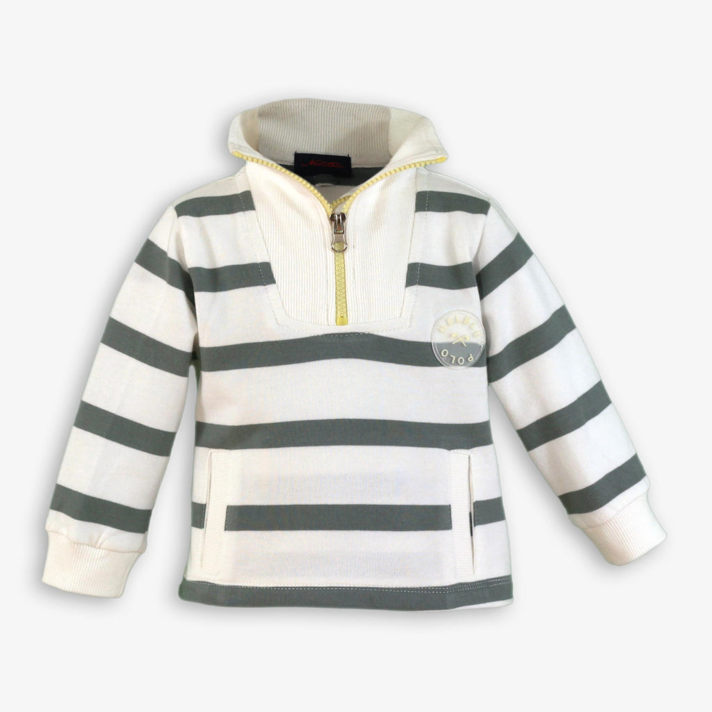 Striped Half-Zip Sweater for Baby Boys