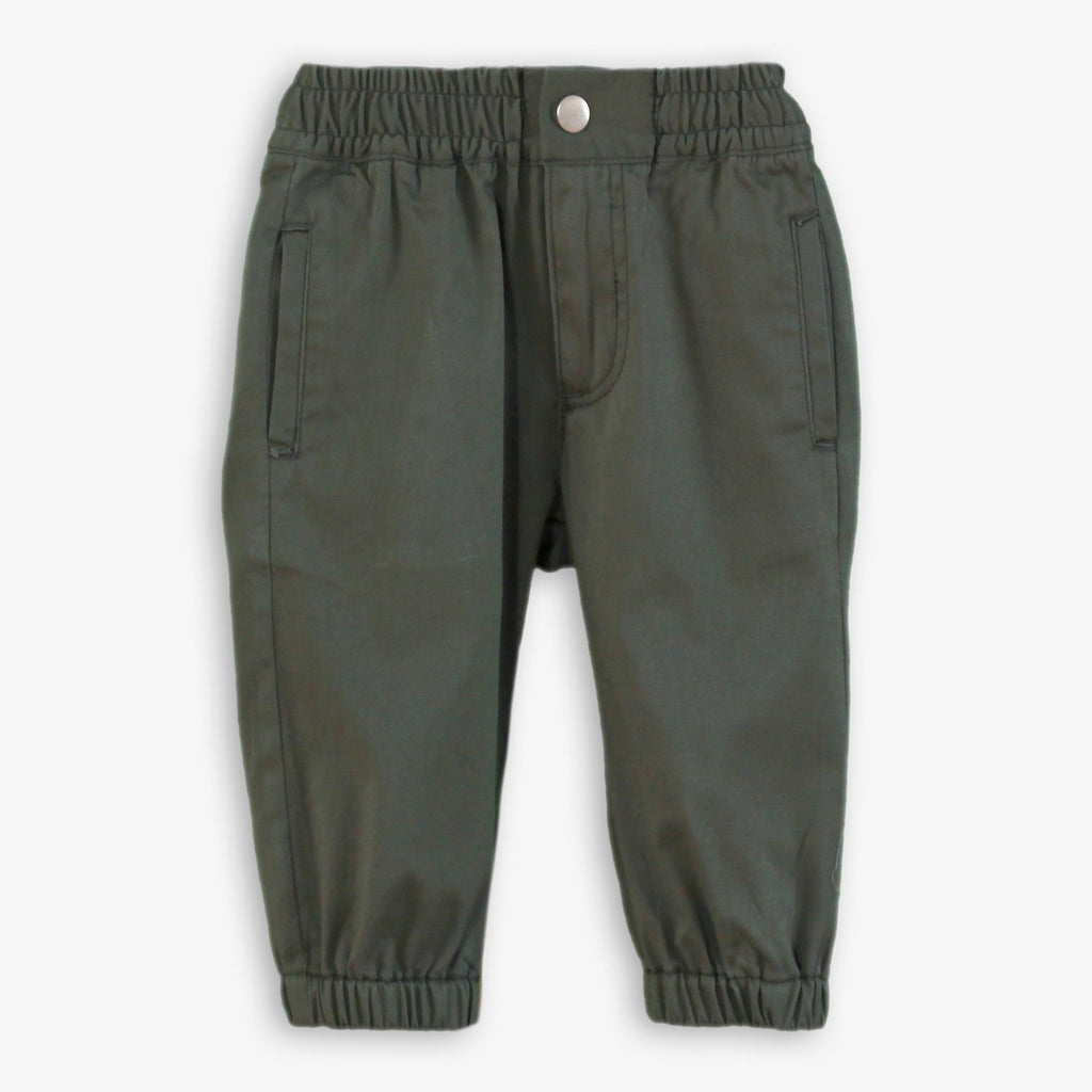 Olive Jogger Pants for Baby Boys