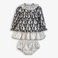 Dalmatian Puppy Print Dress & Bloomer Set