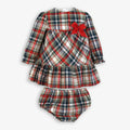 Red & Green Tartan Plaid Dress & Bloomer Set
